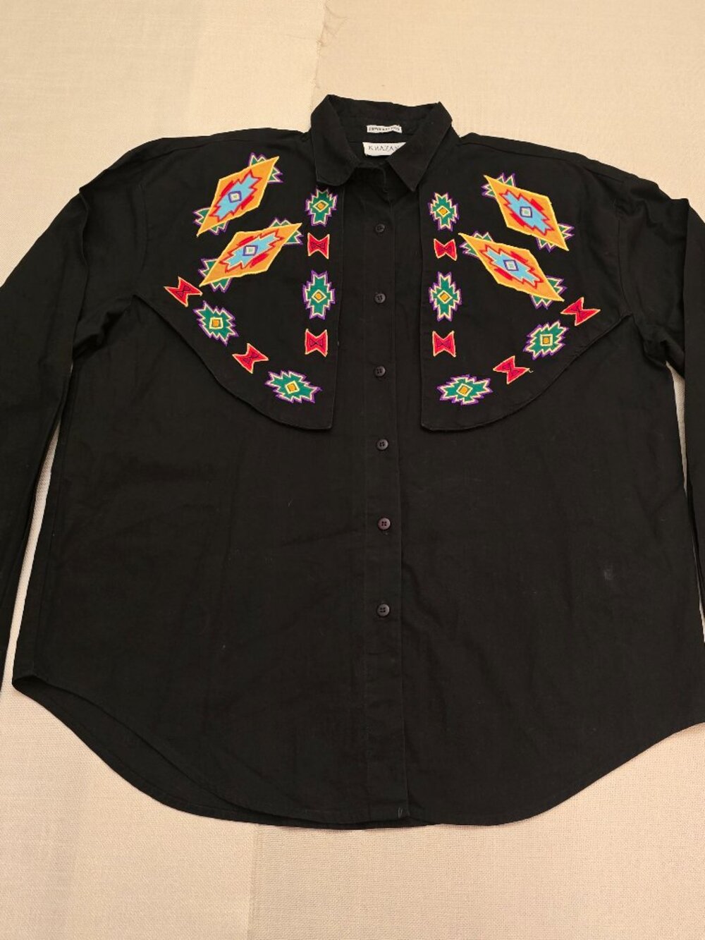Western-core Khazana 1993 embroidered Aztec shirt